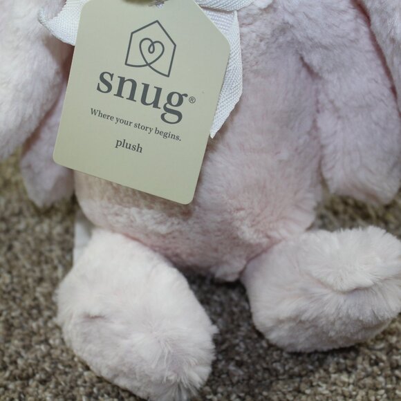 Snug Bunny Rabbit Plush Light Pink Stuffed Animal Toy 11" Soft Lovey Infant NWT - Picture 4 of 6